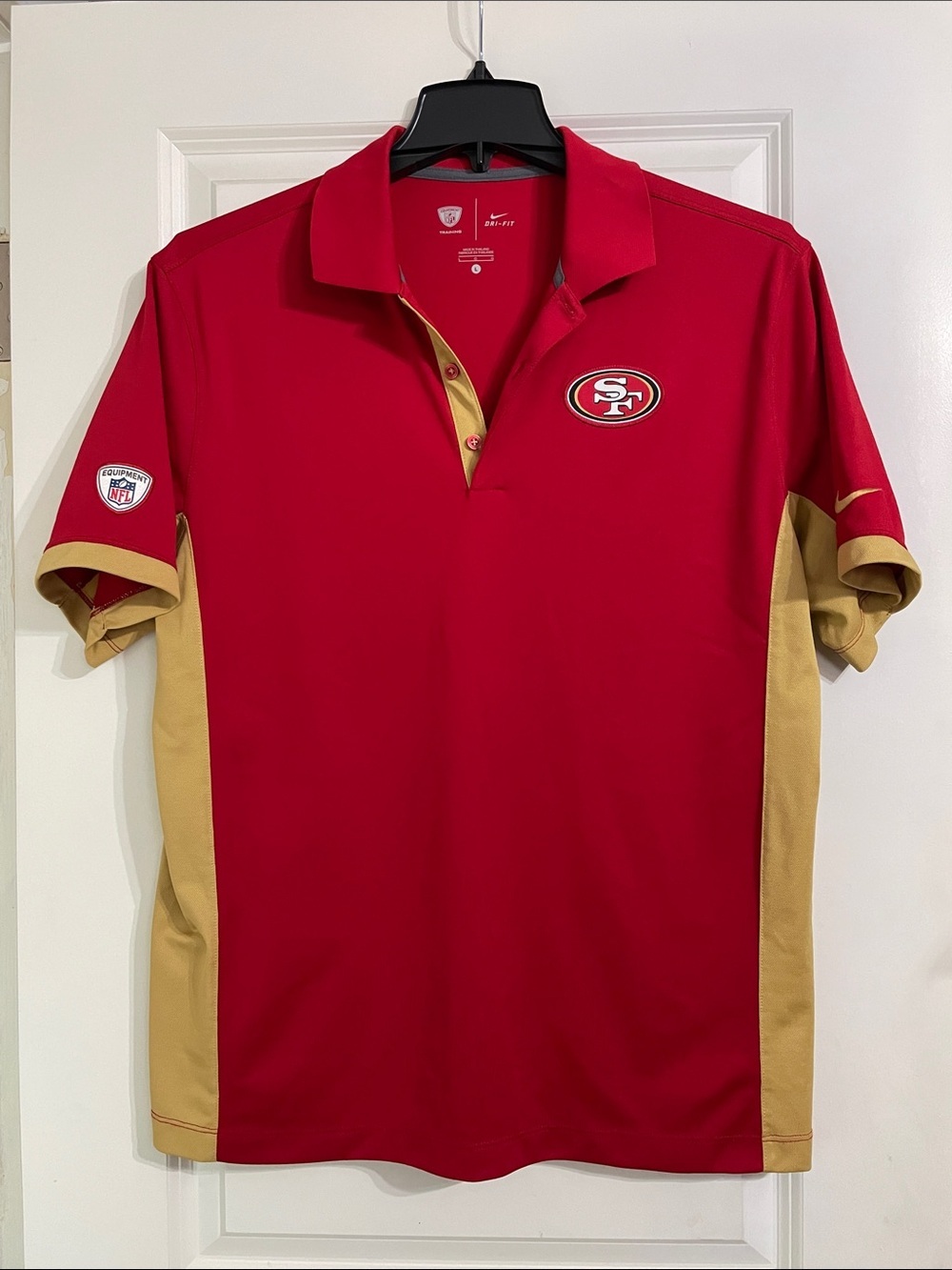 Official Nike Dri-FIT San Francisco 49ers On-Field Sideline Polo Shirt Men’s L